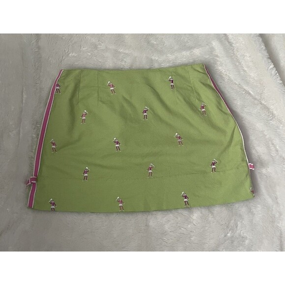 Vintage HTF Lilly Pulitzer EMBROIDERED Tennis Player Skort Size 10 Cotton Icon - Picture 1 of 13